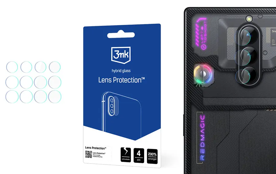 Szkło na obiektyw aparatu do Nubia Red Magic 8 Pro / Red Magic 8 Pro+ / Red Magic 8s Pro 3mk Lens Protection